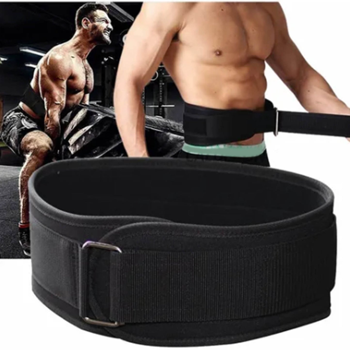 Breathable Weight Lifting Belt – Adjustable EVA Nylon Support for Strength Training (Black, S)