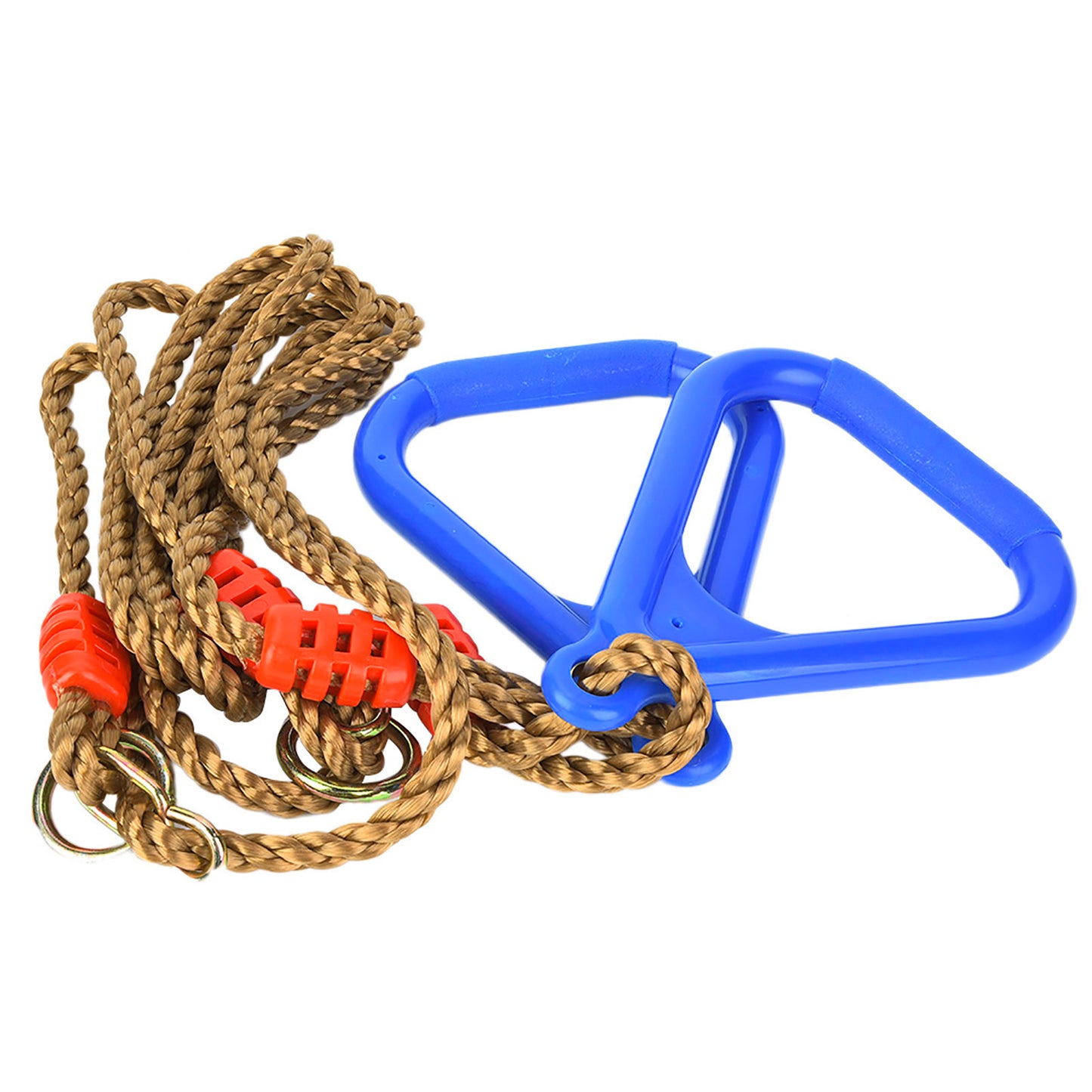 Adjustable Children’s Swing Rings – Blue Hanging Gym Rings with Rope for Fitness & Play