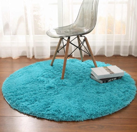 Fluffy Round Faux Fur Rug – Cozy & Stylish Plush Carpet for Any Room