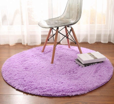 Fluffy Round Faux Fur Rug – Cozy & Stylish Plush Carpet for Any Room