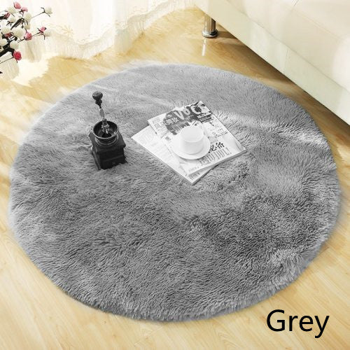 Fluffy Round Faux Fur Rug – Cozy & Stylish Plush Carpet for Any Room