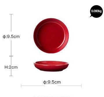 Luxury Red Glaze Ceramic Dinner Set – Elegant Porcelain Dining Collection