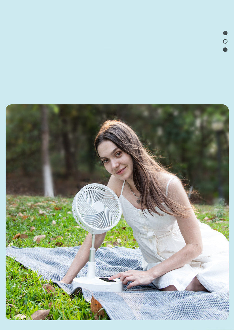 USB Rechargeable Portable Retractable Mini Fan – Compact & Adjustable Cooling