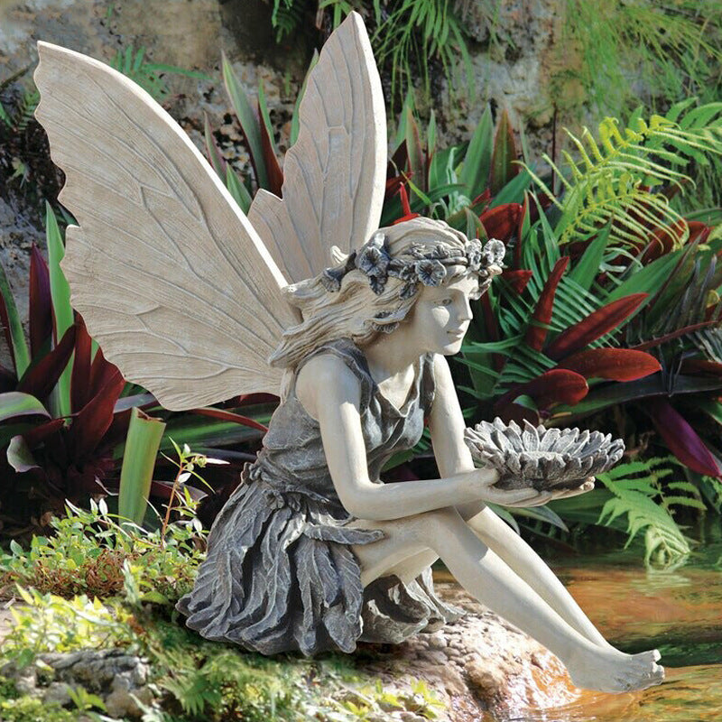 Fairy Garden Statue – Enchanting Resin Ornament for Home & Outdoor Decor