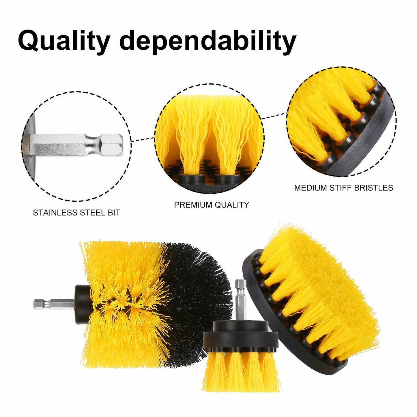 Drill Brush Set – Power Scrubber Brushes for Car, Carpet, Tile & Grout Cleaning