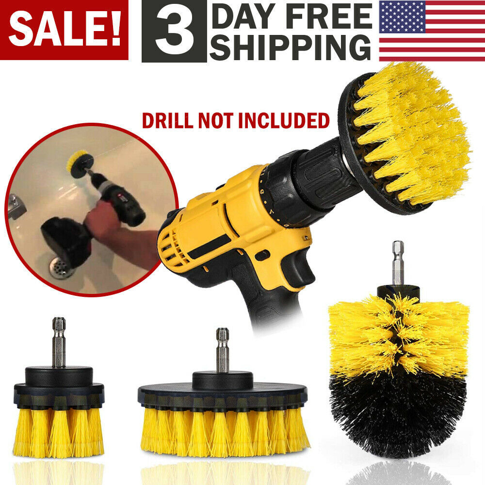 Drill Brush Set – Power Scrubber Brushes for Car, Carpet, Tile & Grout Cleaning