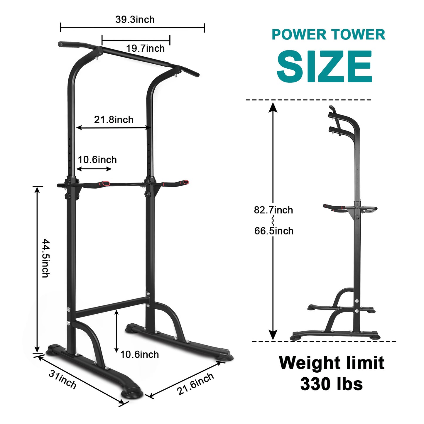 Power Tower Exercise Station – Parallel Bar & Pull-Up Bar for Strength Training