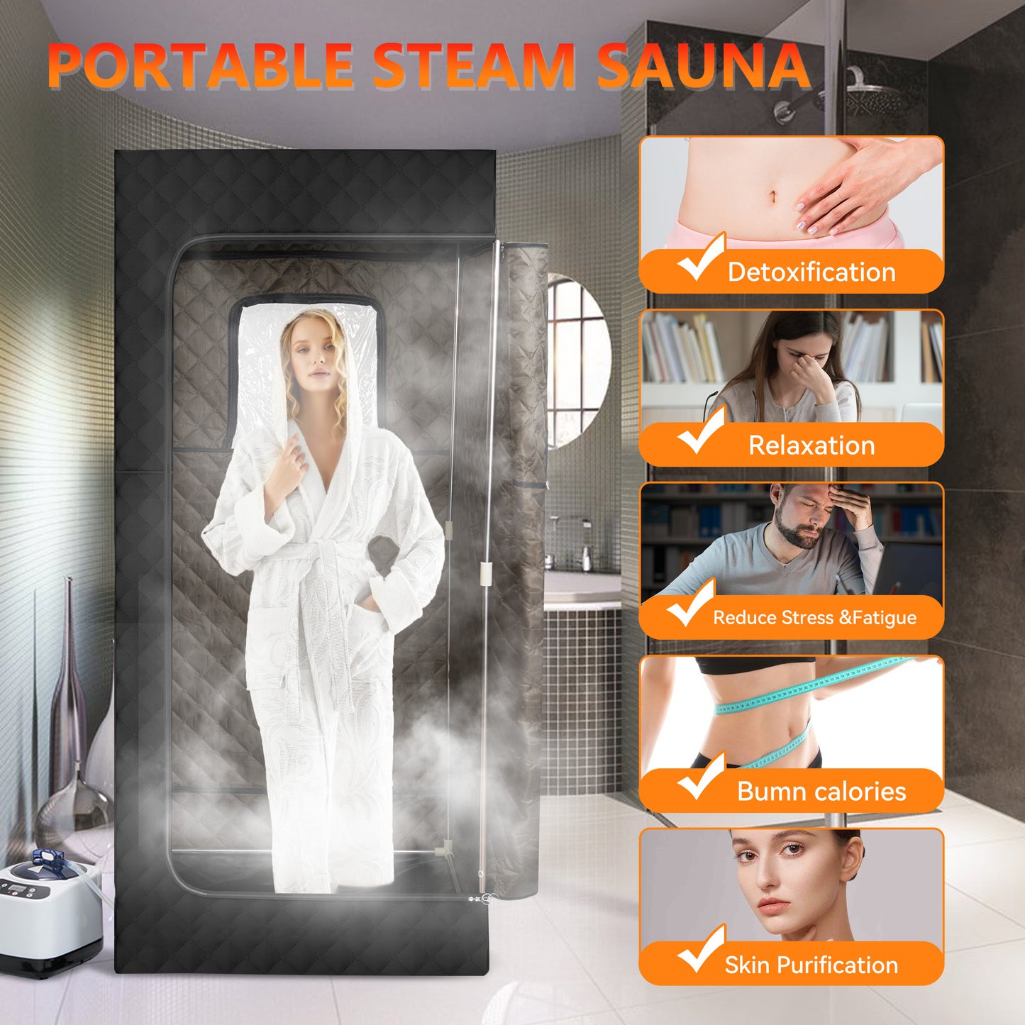 Home Sauna Room – Luxury Indoor Spa for Relaxation & Detox Therapy