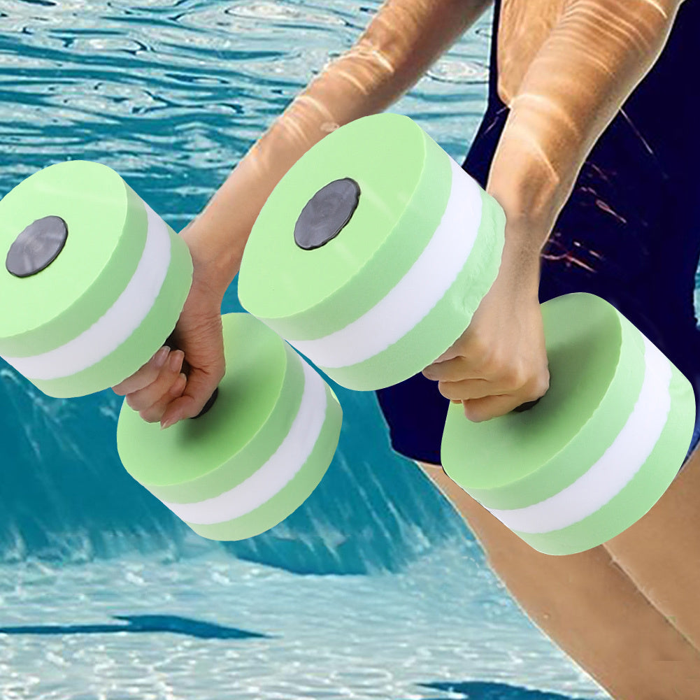 1 Pair Water Float Dumbbells – Fitness, Yoga & Bodybuilding Training Barbell (Green)