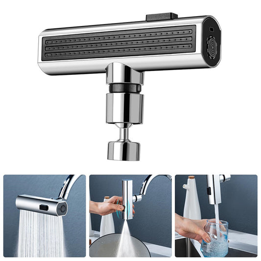 360° Rotating Kitchen Faucet Bubbler – Splash-Proof Waterfall Nozzle Extension