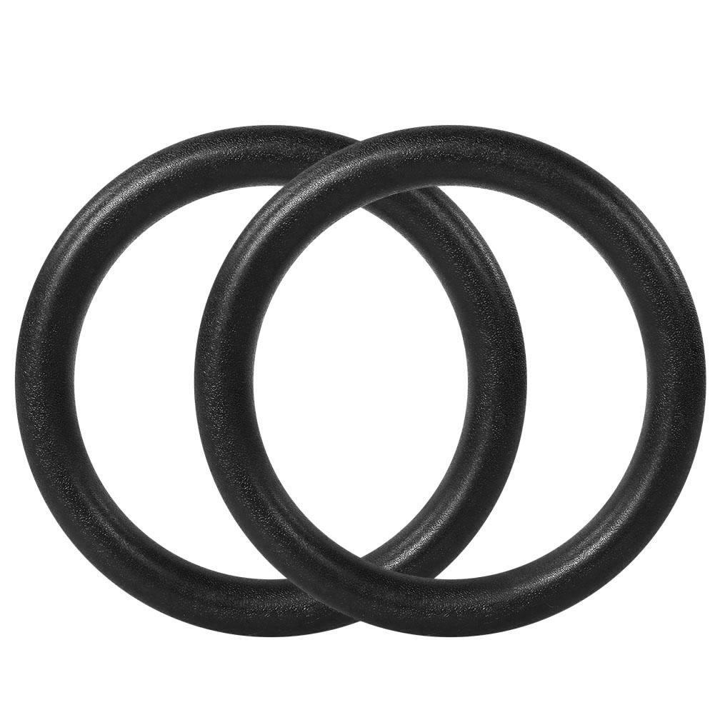 ABS Gymnastic Rings – Gym Fitness Training Exercise Tool with Adjustable Straps (Black)