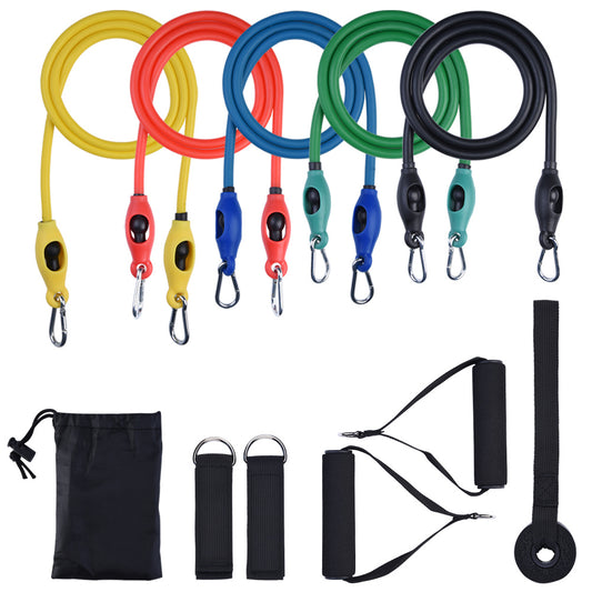 10pcs Resistance Band Set – Anti-Snap Exercise Tubes & Latex Bands for Fitness Training