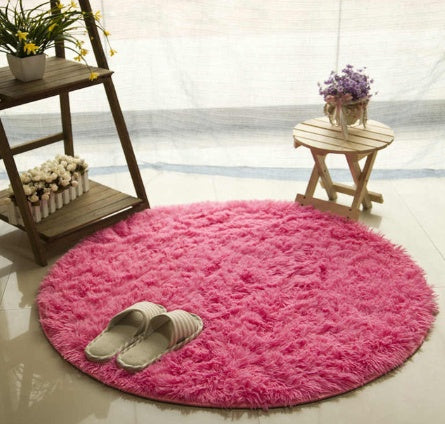 Fluffy Round Faux Fur Rug – Cozy & Stylish Plush Carpet for Any Room