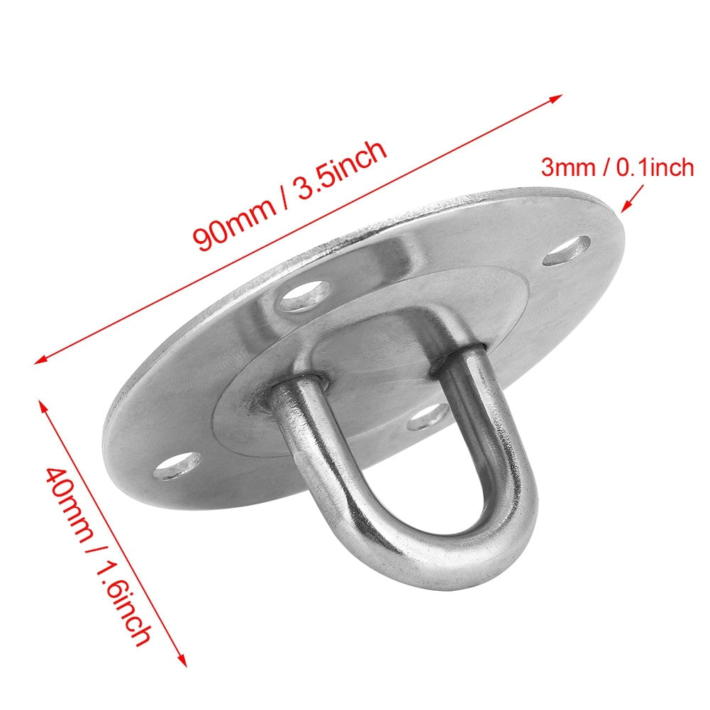 Stainless Steel Ceiling Mount Anchor & Bolts – Heavy-Duty Fixed Hook for Yoga Hammocks & Suspension Training