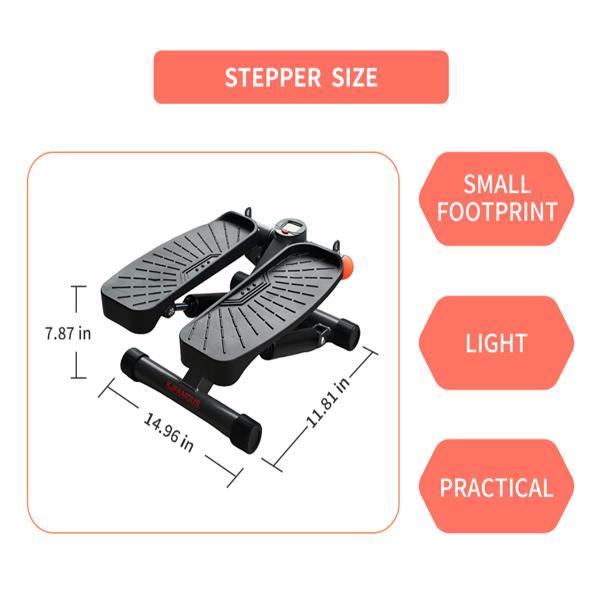 Mini Stepper with Resistance Bands & LCD Display – Compact Home Fitness Equipment