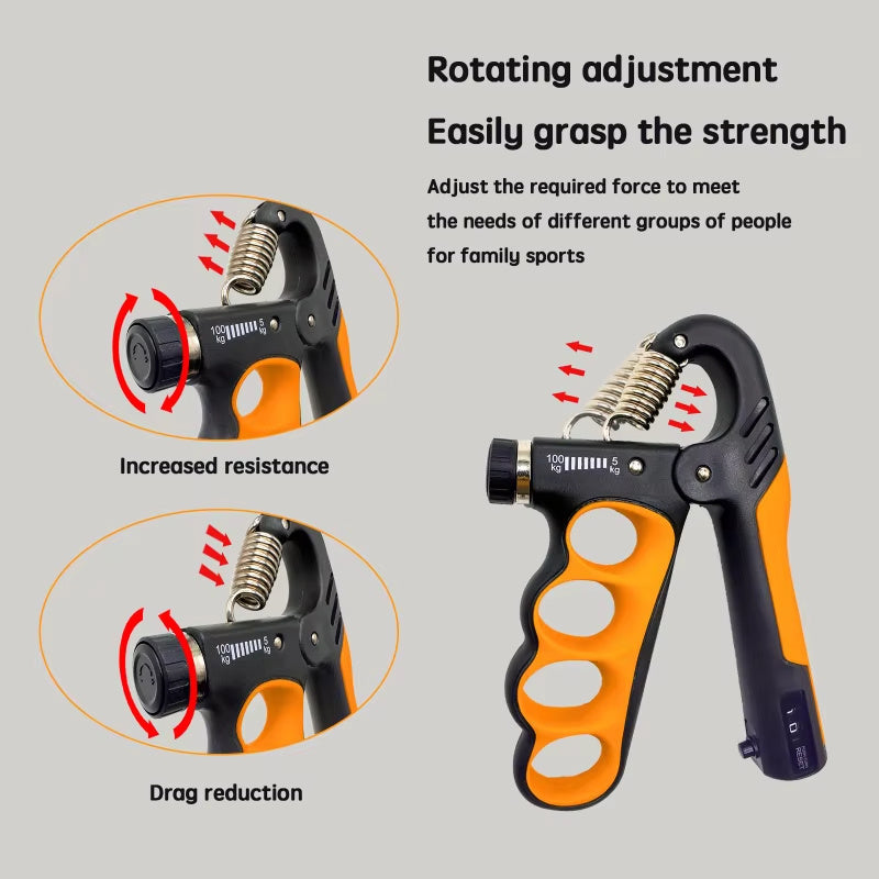 5-100kg Adjustable Hand Grip Strengthener – Wrist & Forearm Trainer for Strength & Endurance