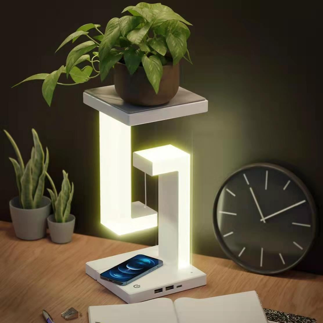 Creative Wireless Charging Suspension Table Lamp – Floating Balance Lamp for Home & Bedroom