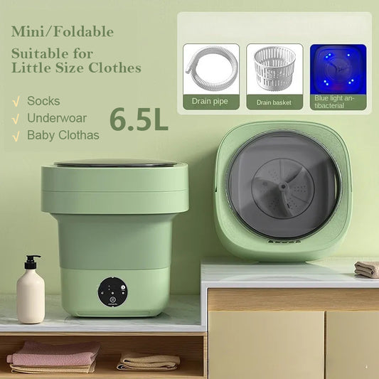 Mini Foldable Washing Machine – Portable Laundry Solution with Spin Dry