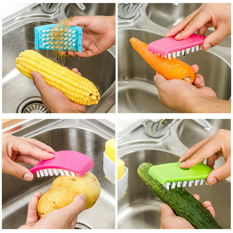 Multi-Function Kitchen Cleaning Brush – Suction Cup Knife, Fork & Vegetable Scrubber