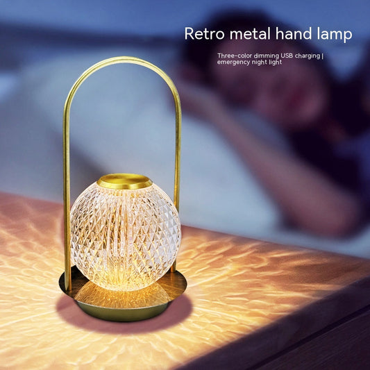 Metal Portable Ambience Light – Stylish Bedside Lamp for Cozy Home Decor