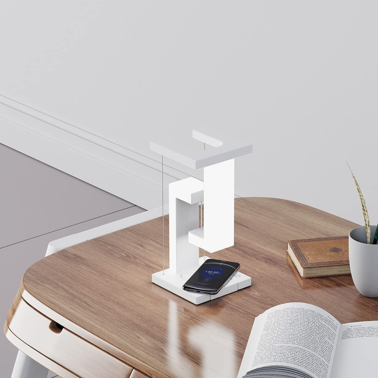 Creative Wireless Charging Suspension Table Lamp – Floating Balance Lamp for Home & Bedroom