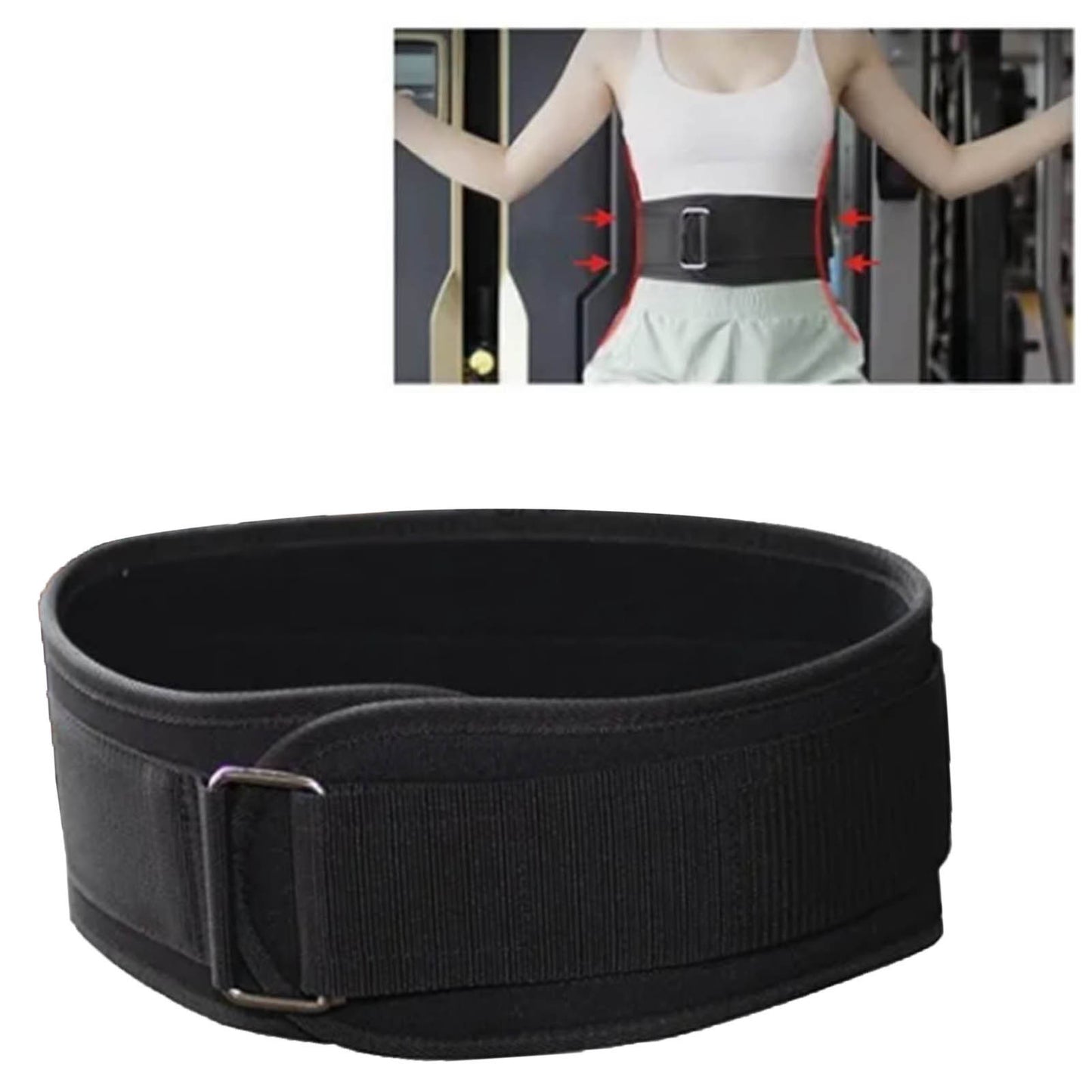 Breathable Weight Lifting Belt – Adjustable EVA Nylon Support for Strength Training (Black, S)