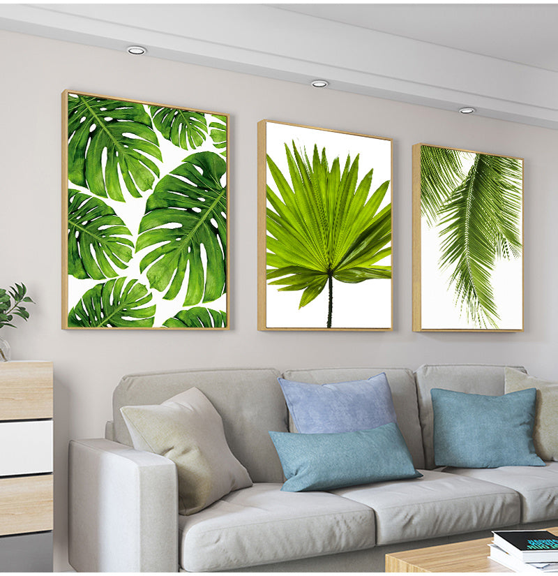 Home Decor Green Plant Canvas Painting – Refresh Your Space with Nature’s Beauty