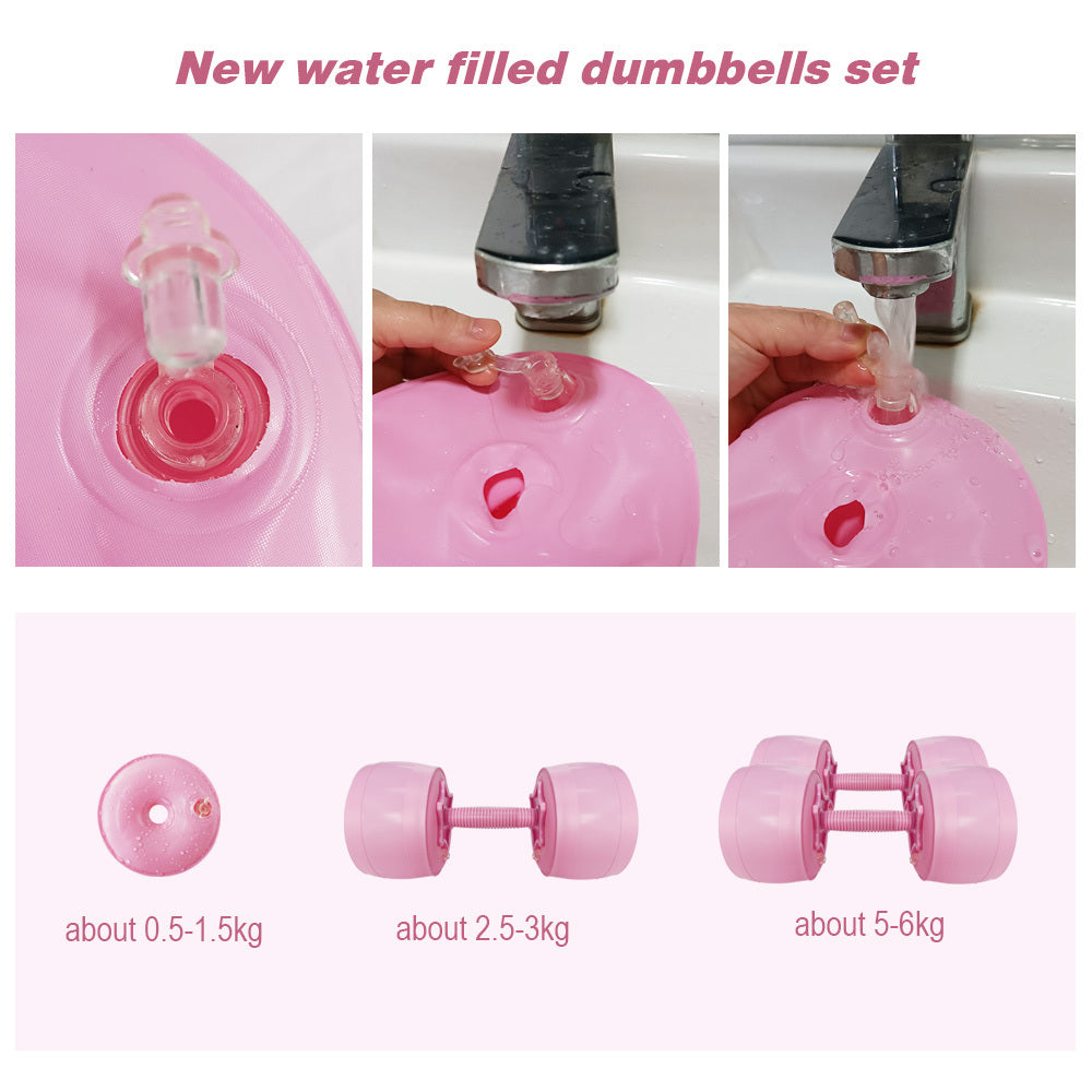 5-6KG Water-Filled Travel Dumbbell Set – Portable & Adjustable Home Gym Weights