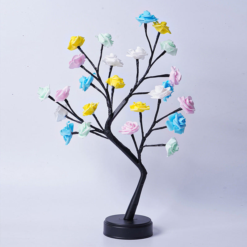 Flower Tree Rose Lamp – USB Fairy Light for Weddings, Valentine’s & Home Decor