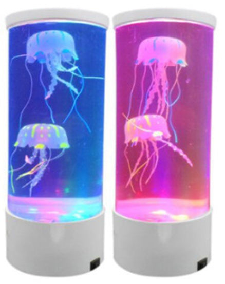 LED Jellyfish Aquarium Lamp – USB Powered Night Light for Relaxing Ambiance