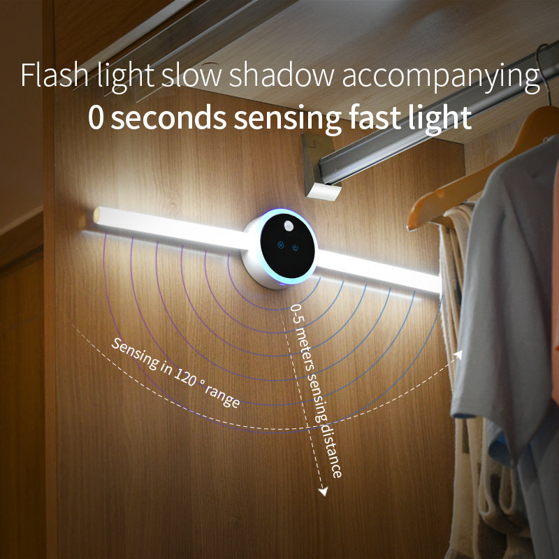 Smart LED Cabinet Light – Motion Sensor & Clock Timing Wardrobe Lamp