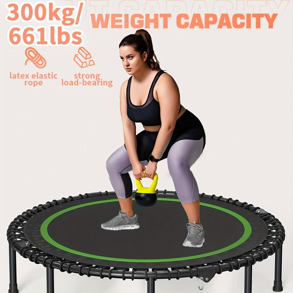 661 Lbs Fitness Trampoline – 40-Inch Mini Exercise Trampoline for Home & Garden Workouts