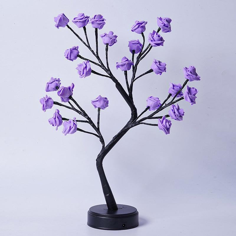 Flower Tree Rose Lamp – USB Fairy Light for Weddings, Valentine’s & Home Decor