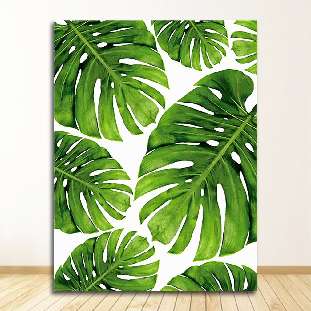 Home Decor Green Plant Canvas Painting – Refresh Your Space with Nature’s Beauty