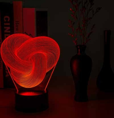 Twist Abstract LED 3D Night Light – Touch-Control Colorful Mood Lamp for Home & Gifts