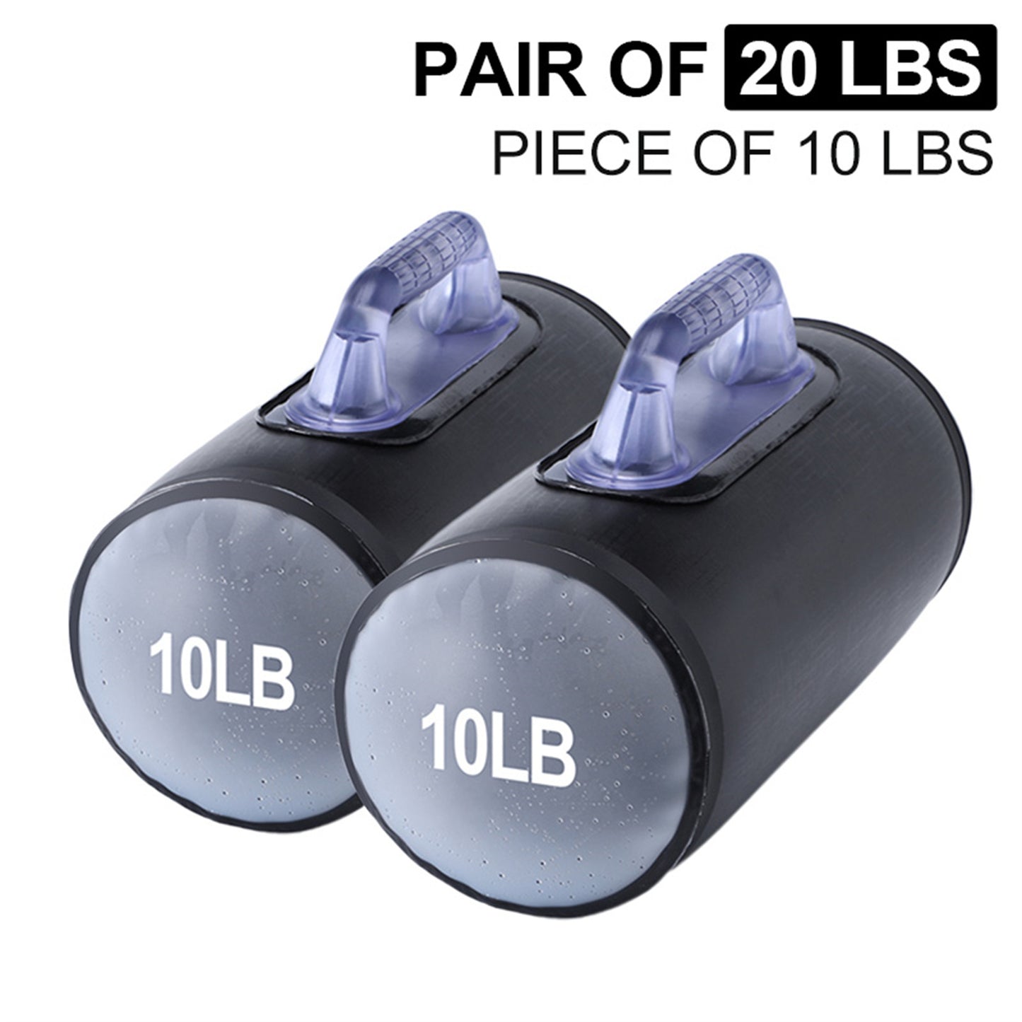 2x10lb Water Dumbbell Set – Adjustable & Portable Free Weights for Home, Travel & Fitness