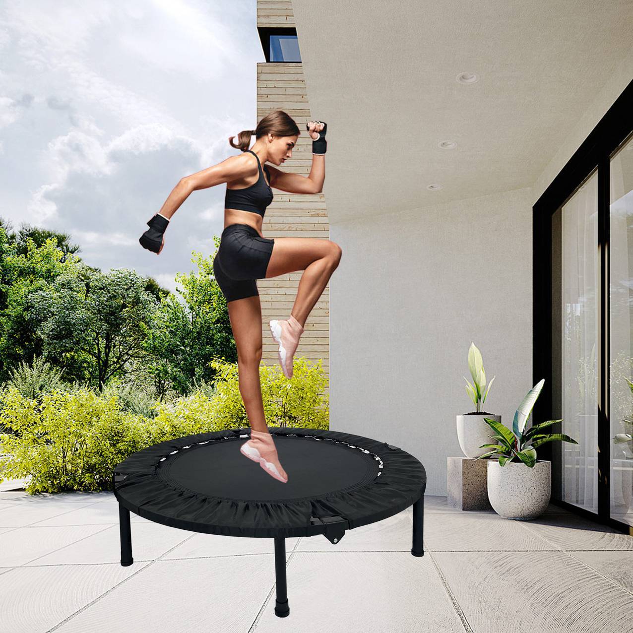 40-Inch Mini Exercise Trampoline – Fun & Effective Cardio Workout for Adults & Kids