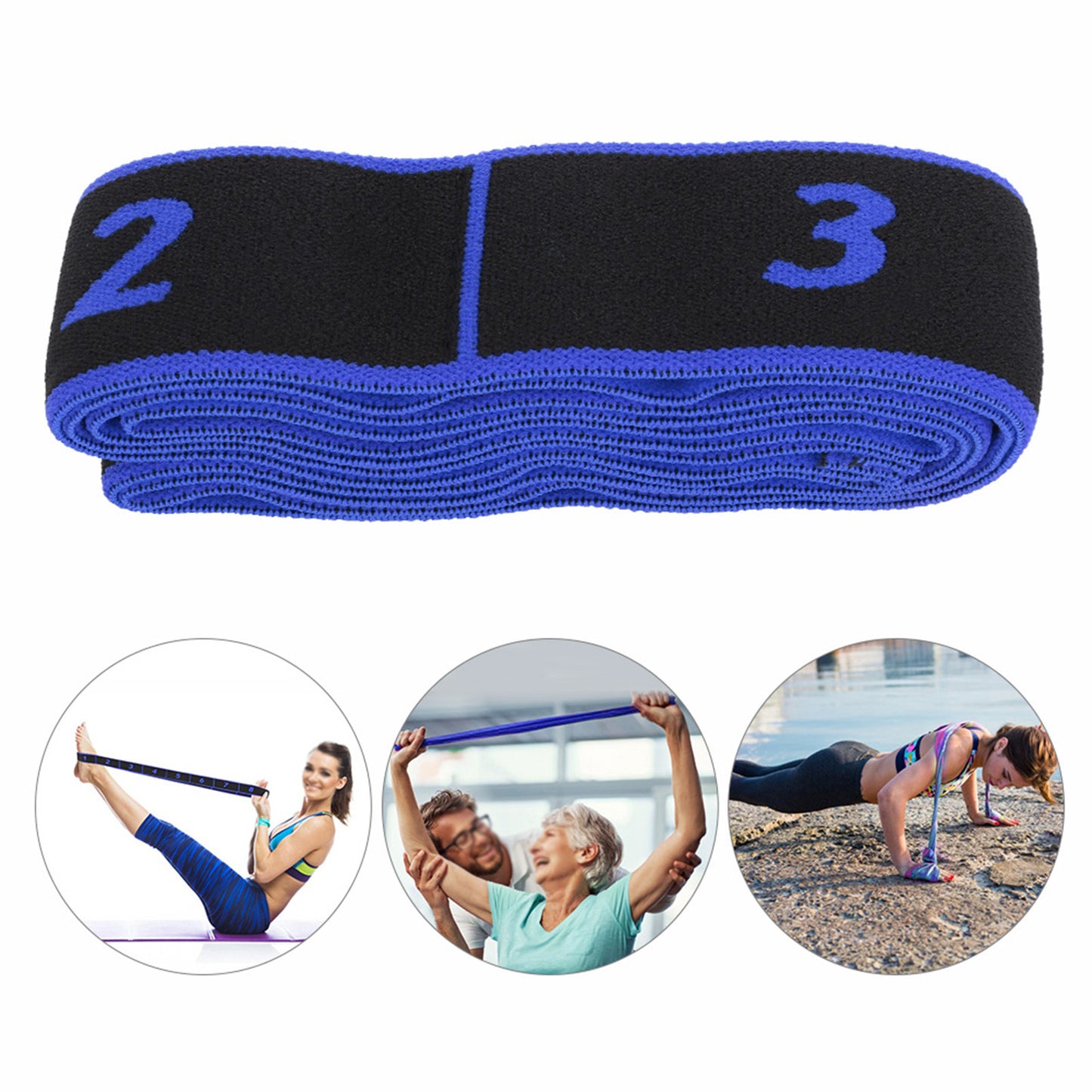 Fitness Elastic Resistance Band – Yoga Sling & Exercise Accessory for Training (Blue)