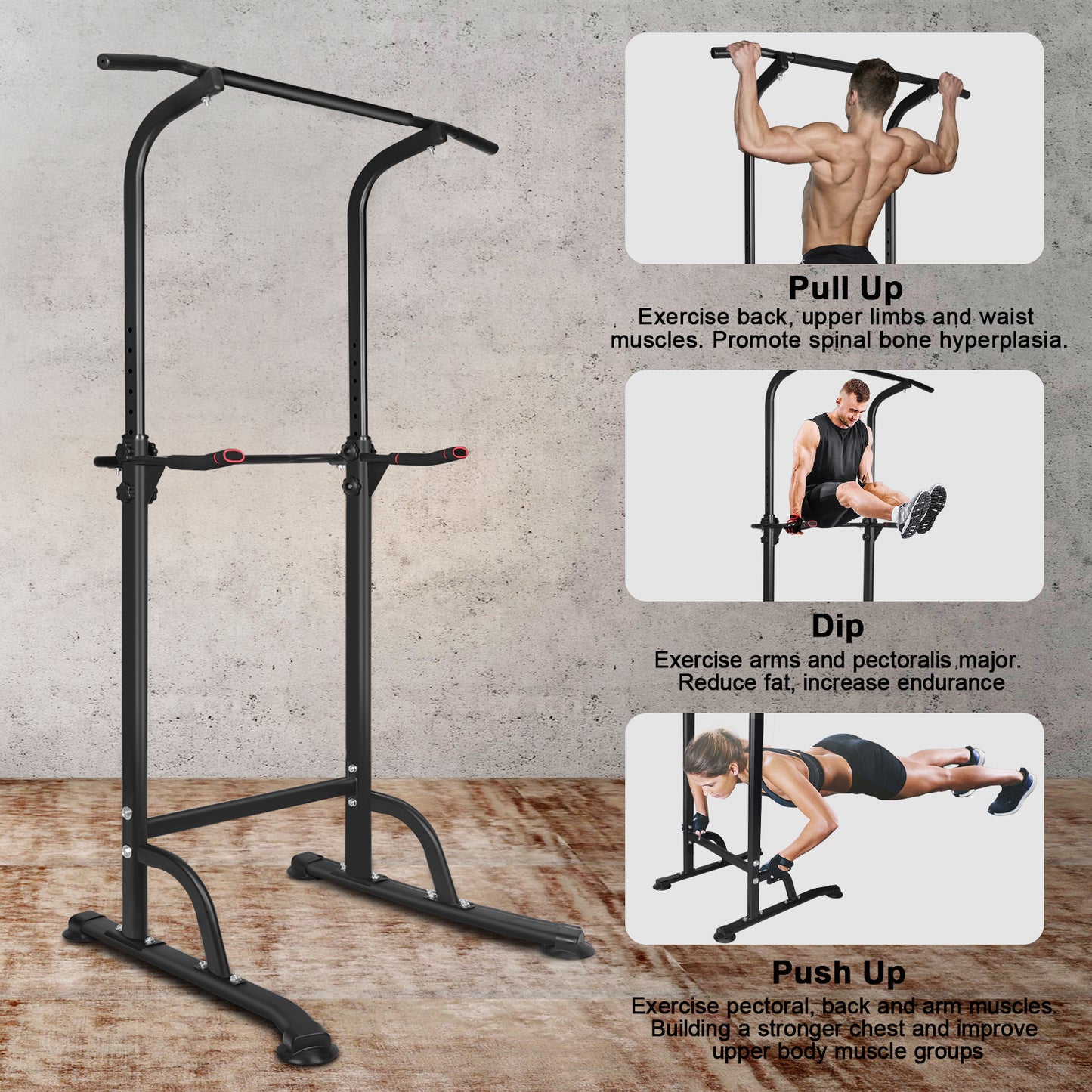 Power Tower Exercise Station – Parallel Bar & Pull-Up Bar for Strength Training