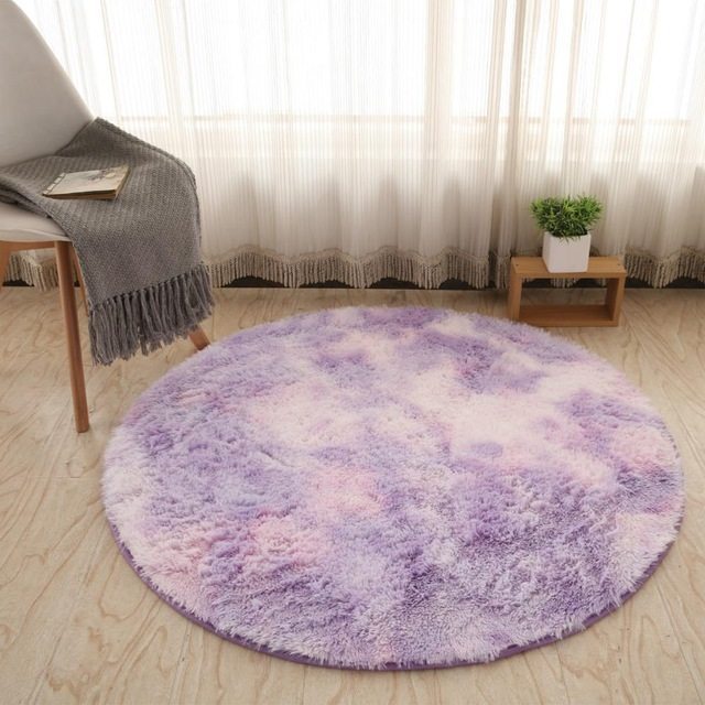 Fluffy Round Faux Fur Rug – Cozy & Stylish Plush Carpet for Any Room