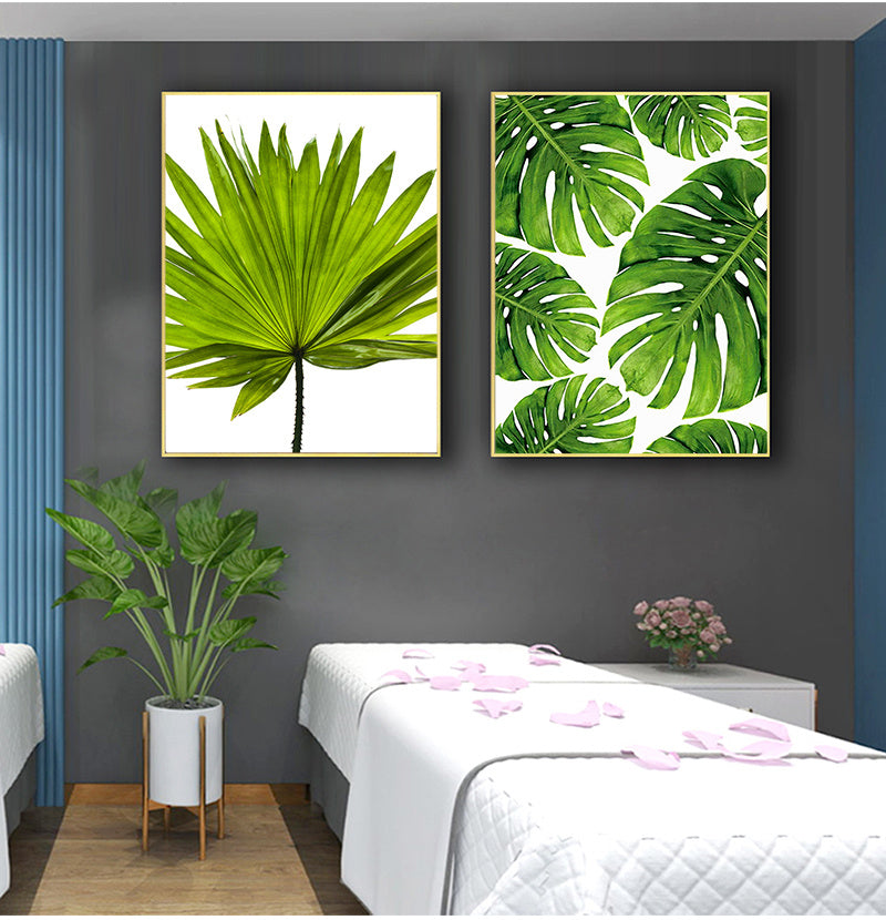 Home Decor Green Plant Canvas Painting – Refresh Your Space with Nature’s Beauty