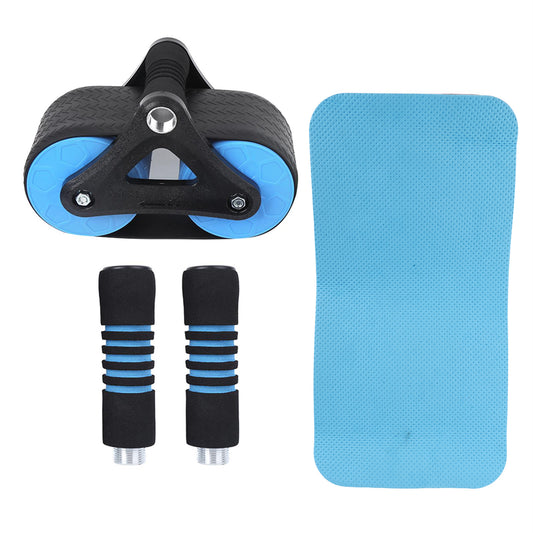 Springback Wheels Ab Roller – Silent Abdominal Exerciser for Core & Push-Up Training (Blue)