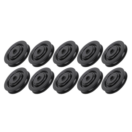 10Pcs Universal Pulley Wheels – 75mm Nylon Bearing Core for Fitness Hoisting Equipment