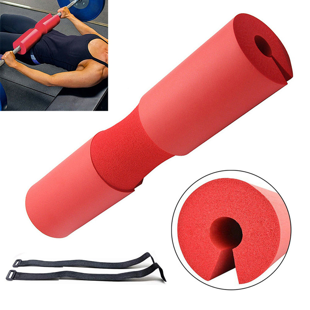 Foam Barbell Pad – Soft Squat Pad with 2 Fasteners for Comfort & Support