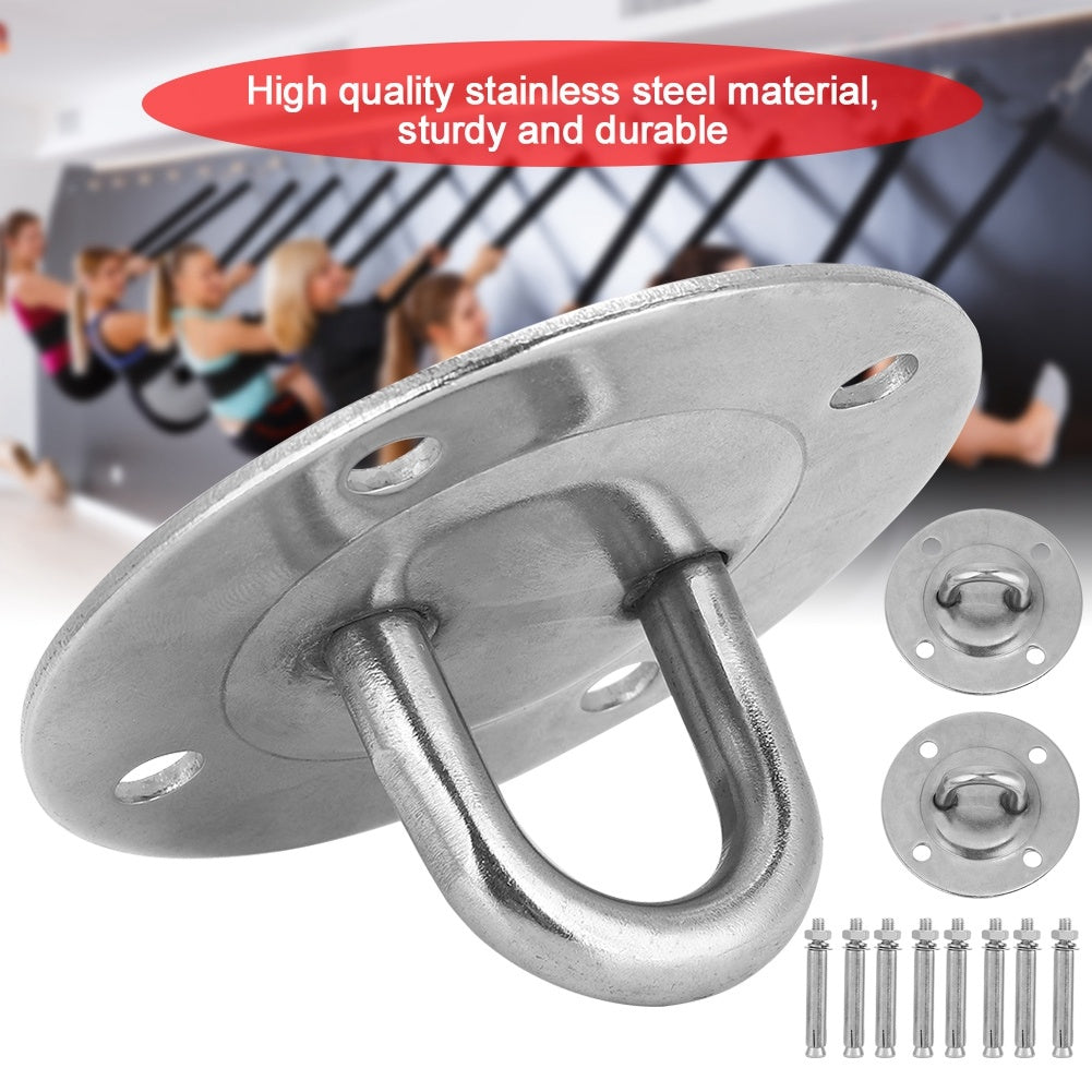 Stainless Steel Ceiling Mount Anchor & Bolts – Heavy-Duty Fixed Hook for Yoga Hammocks & Suspension Training