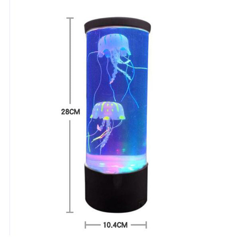 LED Jellyfish Aquarium Lamp – USB Powered Night Light for Relaxing Ambiance