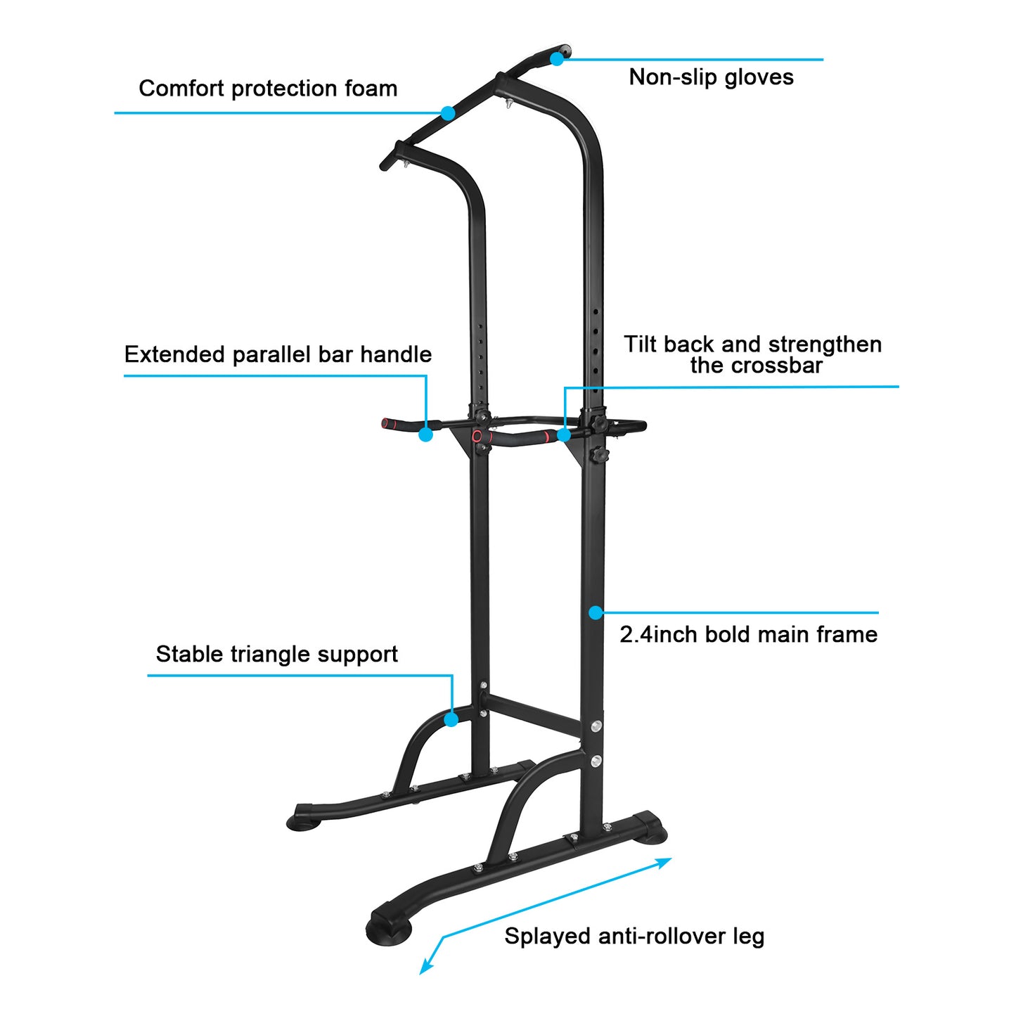 Power Tower Exercise Station – Parallel Bar & Pull-Up Bar for Strength Training