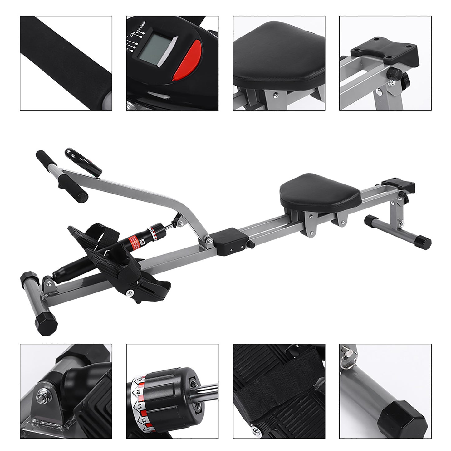 Steel Rowing Machine – Full-Body Cardio Rower for Home Gym & Fitness Training