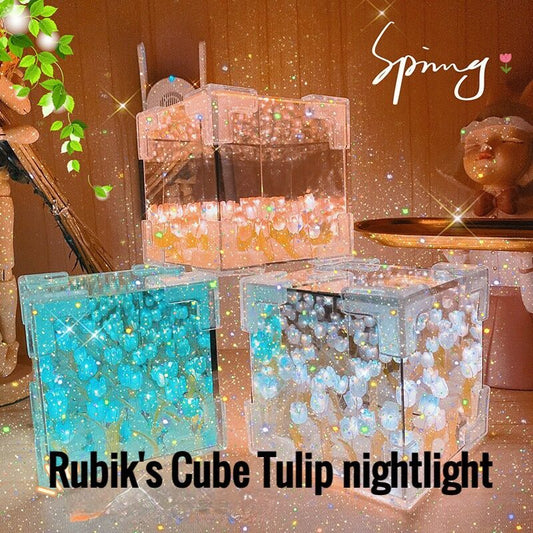 Handmade DIY Tulip Flower Night Light Romantic Gift for Girlfriend