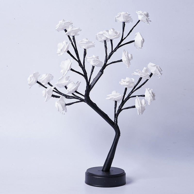 Flower Tree Rose Lamp – USB Fairy Light for Weddings, Valentine’s & Home Decor